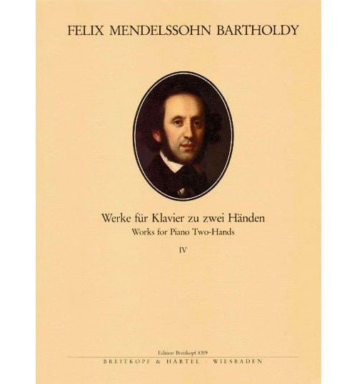 EDITION BREITKOPF MENDELSSOHN BARTHOLDY - SÄMTLICHE WERKE FÜR KLAVIER ZU ZWEI HÄNDEN - PIANO