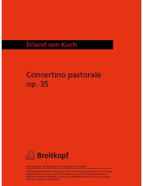 EDITION BREITKOPF KOCH - CONCERTINO PASTORALE OP. 35