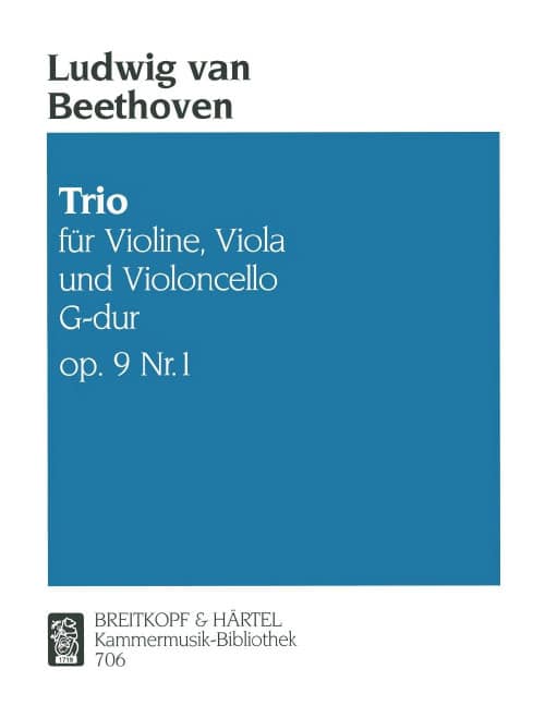 EDITION BREITKOPF BEETHOVEN - STREICHTRIO G-DUR OP. 9/1 - VIOLON, ALTO ET VIOLONCELLE