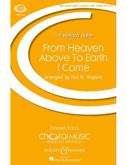 BOOSEY & HAWKES BACH - FROM HEAVEN ABOVE TO EARTH I COME - CHOEUR MIXTE (SATB) ET PIANO