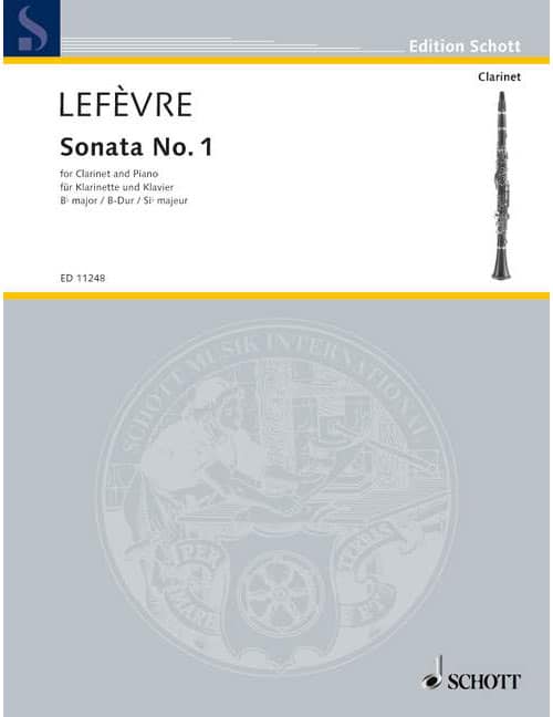 SCHOTT LEFÈVRE - SONATA NO. 1 - CLARINETTE ET PIANO