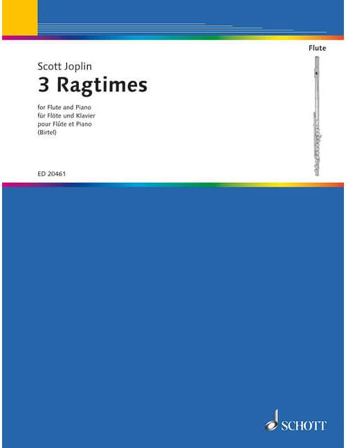 SCHOTT JOPLIN - 3 RAGTIMES - FLUTE ET PIANO