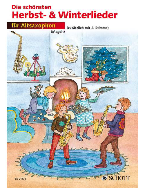 SCHOTT DIE SCHÖNSTEN HERBST- UND WINTERLIEDER - 1-2 SAXOPHONE ALTOS IN EB