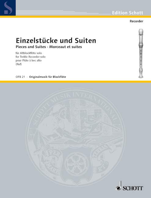 SCHOTT EINZELSTUCKE UND SUITEN - FLUTE A BEC ALTO