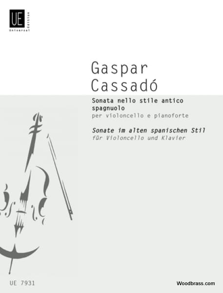 UNIVERSAL EDITION CASSADO GASPAR - SONATA - CELLO AND PIANO