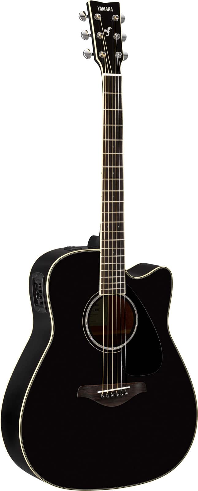 YAMAHA FGX830CBL BLACK CUTAWAY