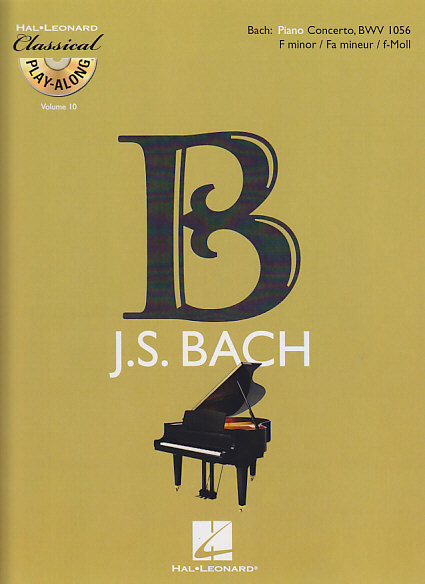 HAL LEONARD BACH J.S. - CONCERTO EN FA MINEUR BWV 1056 + CD - PIANO