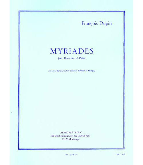 LEDUC DUPIN FRANÇOIS - MYRIADES