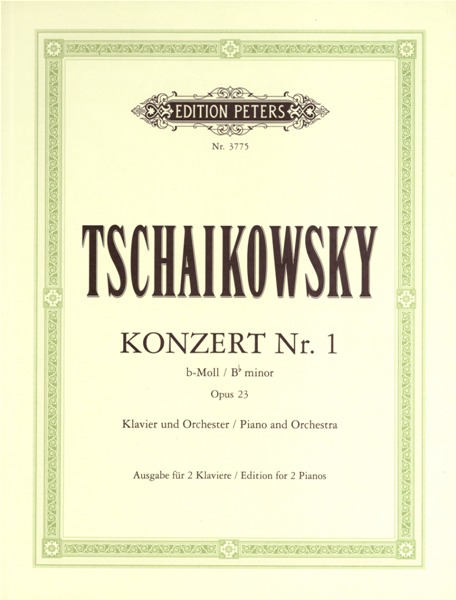 EDITION PETERS TCHAIKOVSKY PYOTR ILYICH - CONCERTO NO.1 IN B FLAT MINOR OP.23 - PIANO 4 HANDS