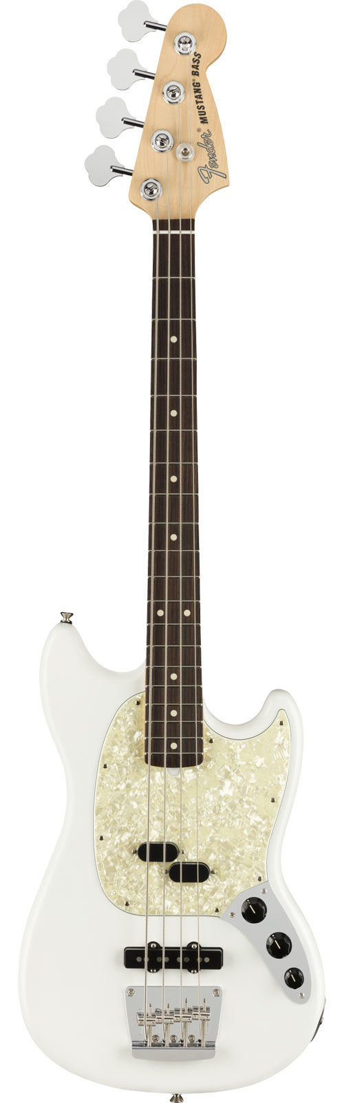 FENDER AMERICAN PERFORMER MUSTANG BASS RW, ARCTIC WHITE