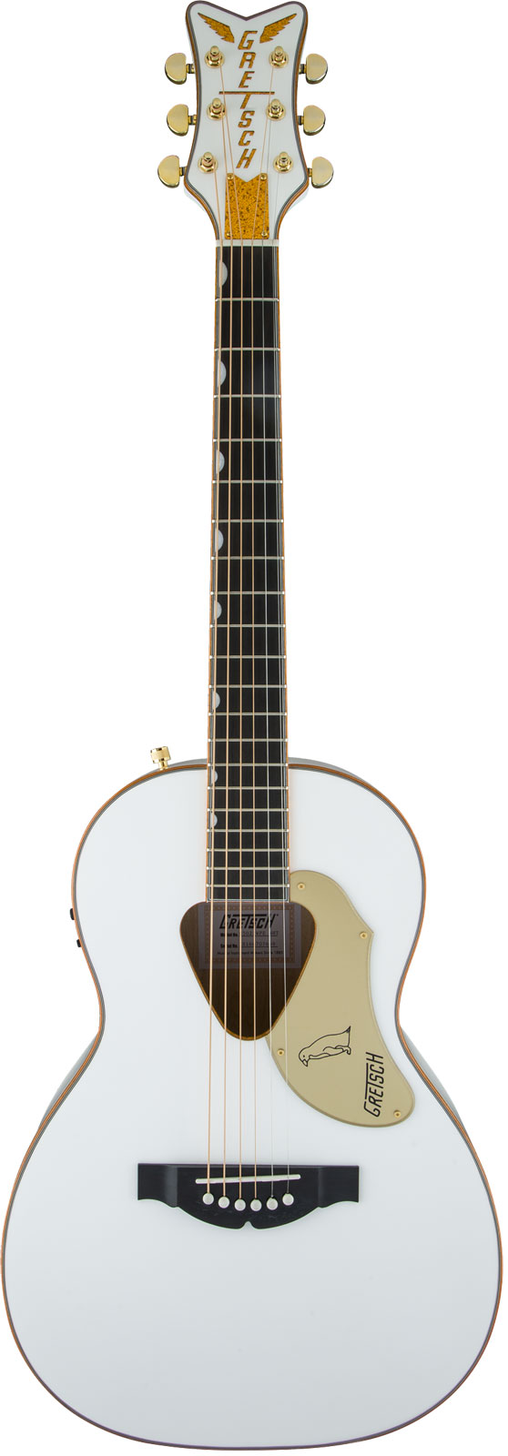 GRETSCH GUITARS G5021WPE RANCHER PENGUIN PARLOR ACOUSTIC-ELECTRIC, FISHMAN PICKUP SYSTEM, WHITE