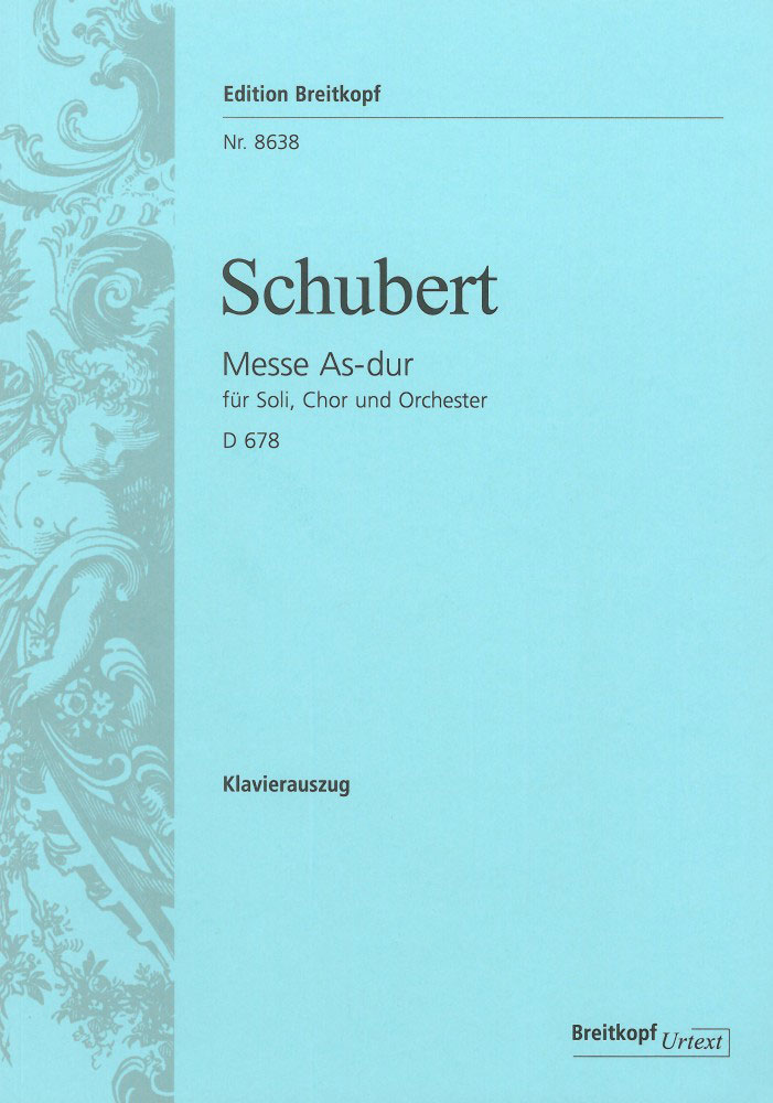 EDITION BREITKOPF SCHUBERT F. - MESSE IA B MAJEUR D 678 - CHANT, CHOEUR, PIANO