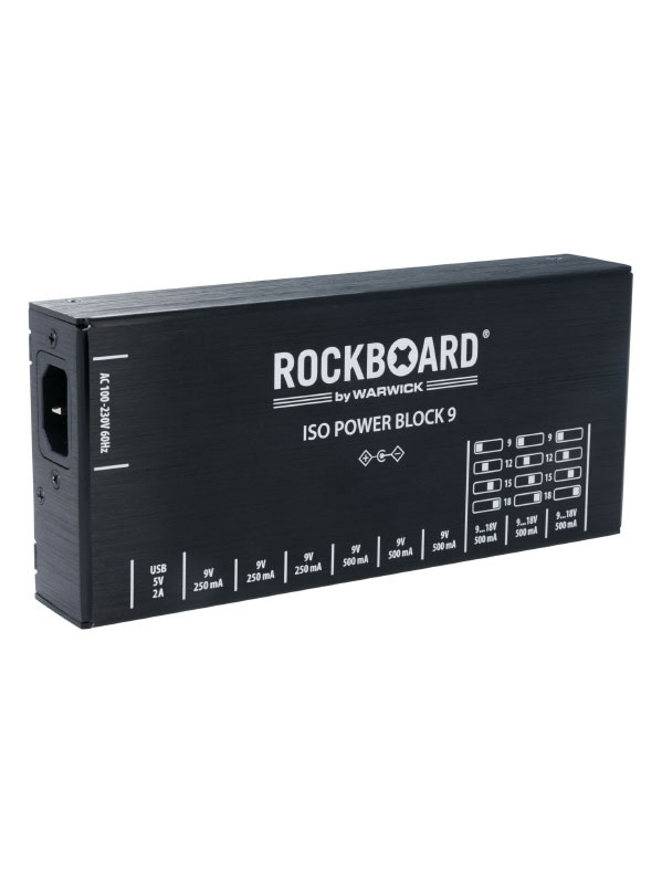 ROCKBOARD POWER BLOCK ISO V9 IEC, 9 À 18V, 100/230 VOLT