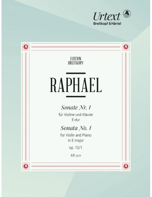 EDITION BREITKOPF RAPHAEL - SONATE E-DUR OP. 12/1 - VIOLON ET PIANO