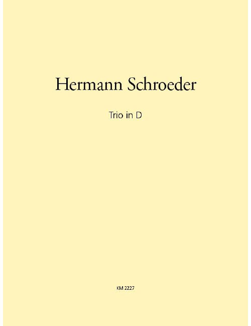 EDITION BREITKOPF SCHROEDER - TRIO IN D