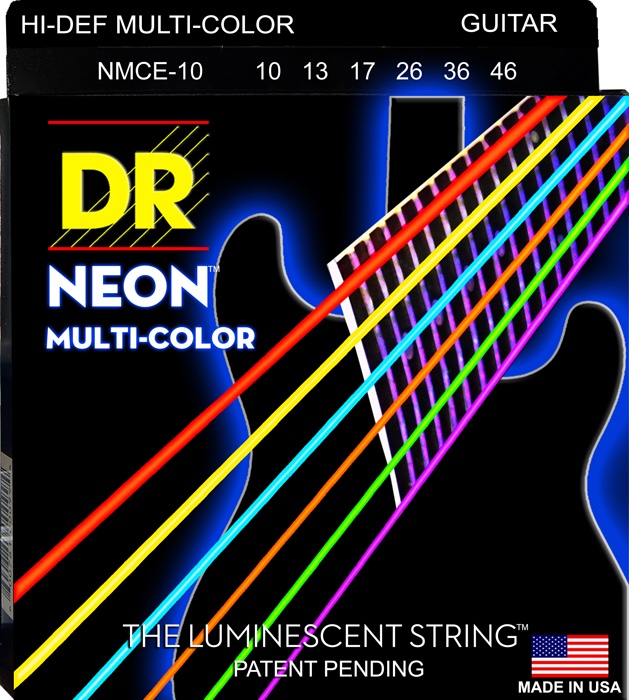 DR STRINGS NMCE-10 NEON MULTI-COLOR 10-46