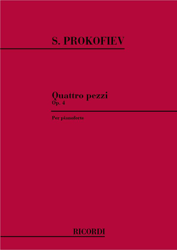 RICORDI PROKOFIEV S. - 4 PEZZI OP.4 - PIANO