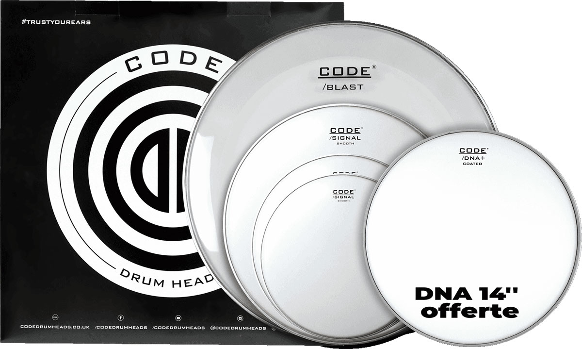 CODE DRUM HEAD FULL PACK SIGNAL SMOOTH 10/12/16/22 + 14