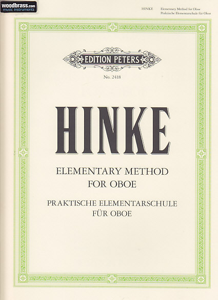 EDITION PETERS HINKE G. A. - PRAKTISCHE ELEMENTARSCHULE FUR OBOE