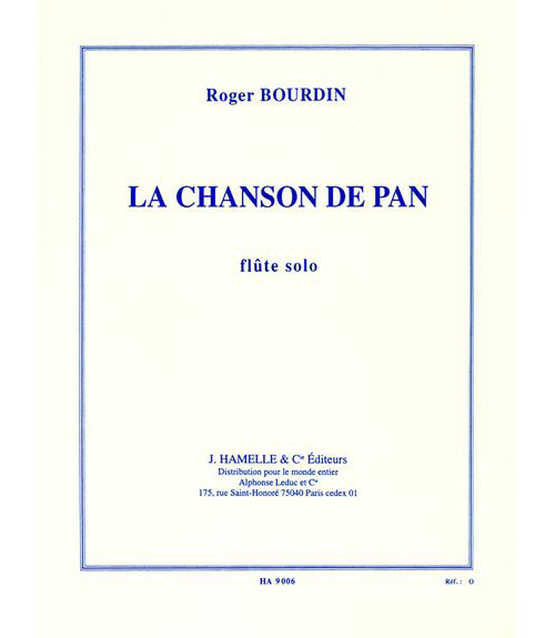 LEDUC BOURDIN R. - LA CHANSON DE PAN - FLUTE SOLO 