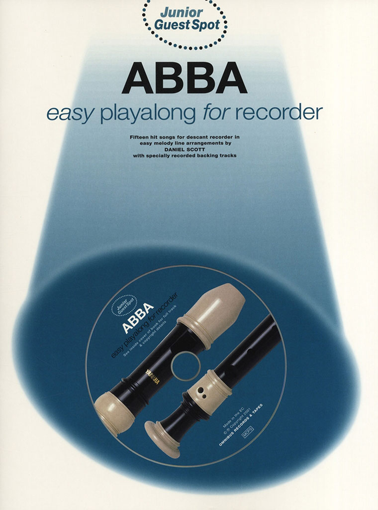 WISE PUBLICATIONS GUEST SPOT JUNIOR - ABBA EASY PLAYALONG + AUDIO EN LIGNE - RECORDER 