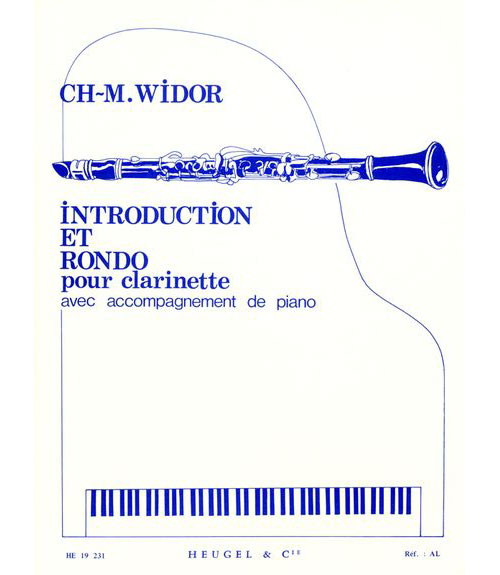 HEUGEL WIDOR CH. M. - INTRODUCTION ET RONDO - CLARINETTE ET PIANO 