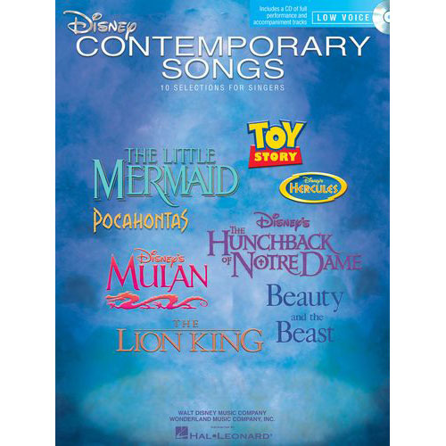 HAL LEONARD DISNEY CONTEMPORARY SONGS FOR LOW VOICE - LOW VOICE