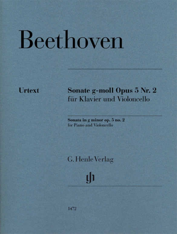 HENLE VERLAG BEETHOVEN L.V. - SONATA IN G MINOR OP.5 N°2 - VIOLONCELLE & PIANO 
