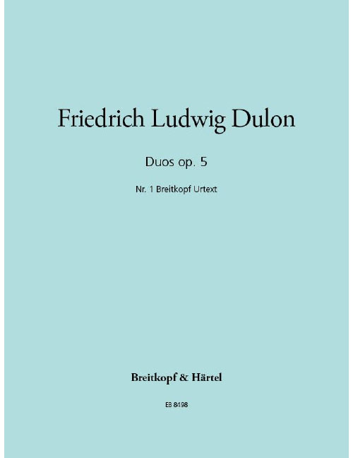 EDITION BREITKOPF DULON - DUETS OP. 5 - 2 FLUTES