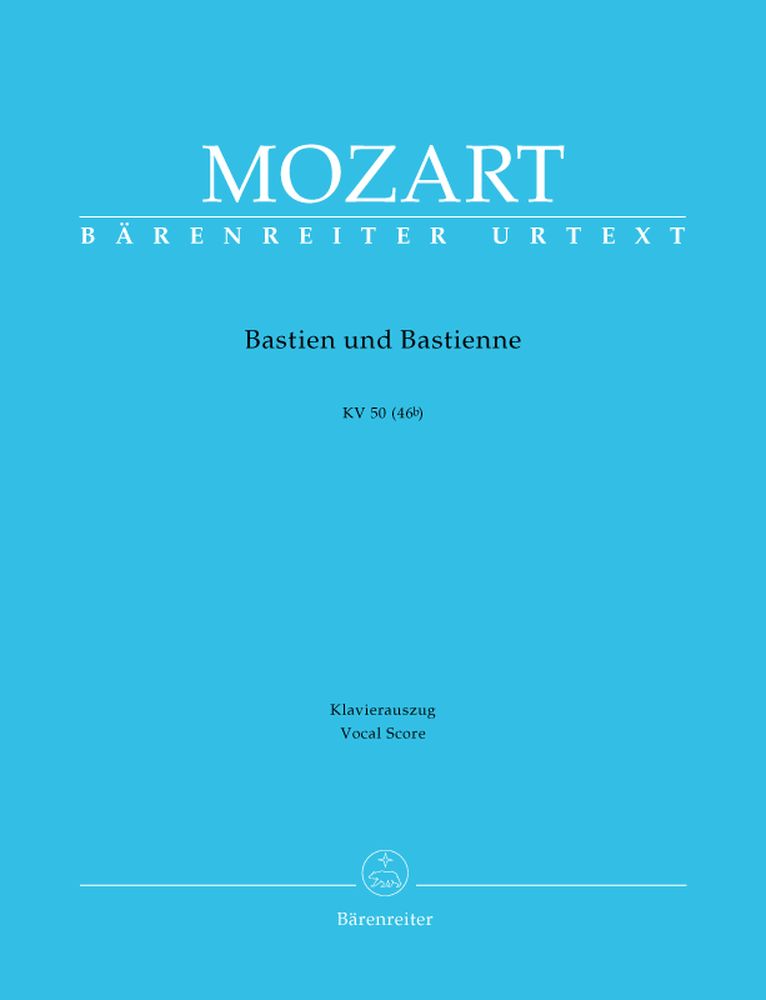 BARENREITER MOZART W.A. - BASTIEN ET BASTIENNE KV 50 (46B) - CHANT, PIANO