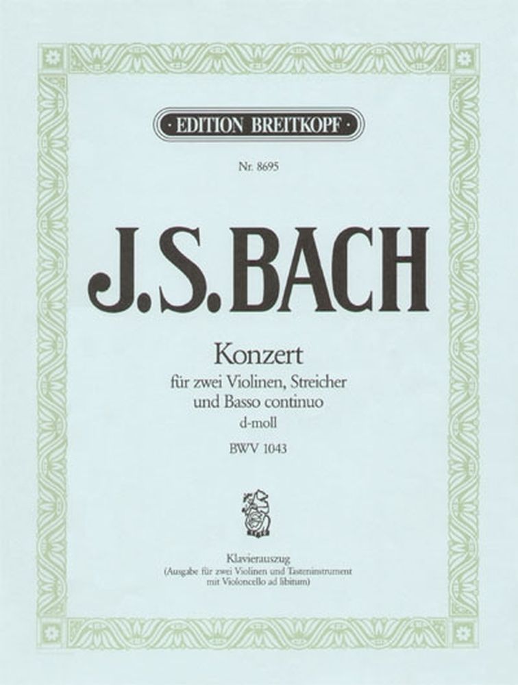 EDITION BREITKOPF BACH J.S. - DOUBLE CONCERTO POUR VIOLON EN RE MINEUR BWV 1043 - VIOLON, PIANO