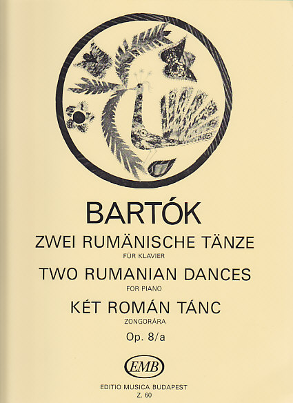 EMB (EDITIO MUSICA BUDAPEST) BARTOK B. - ZWEI RUMANISCHE TANZE OP. 8/A - PIANO
