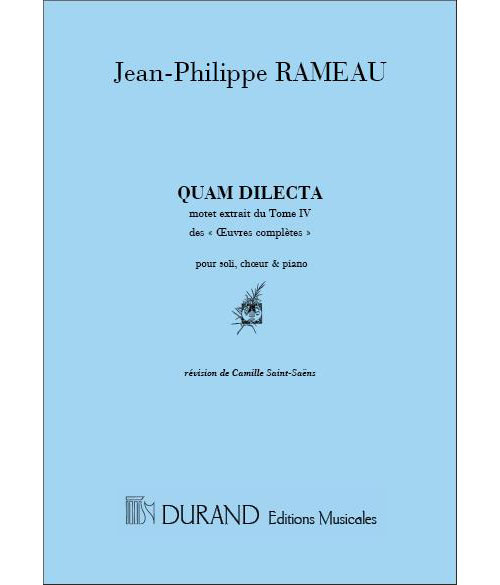 DURAND RAMEAU - QUAM DILECTA - CHANT ET PIANO