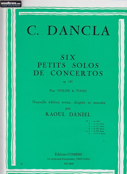 COMBRE DANCLA - PETIT SOLO N.5 CONCERTO OP.141 - VIOLON ET PIANO
