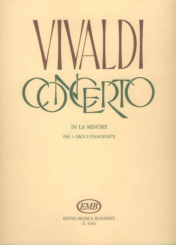 EMB (EDITIO MUSICA BUDAPEST) VIVALDI A. - CONCERTO LA M. RV 536 - 2 HAUTBOIS ET PIANO