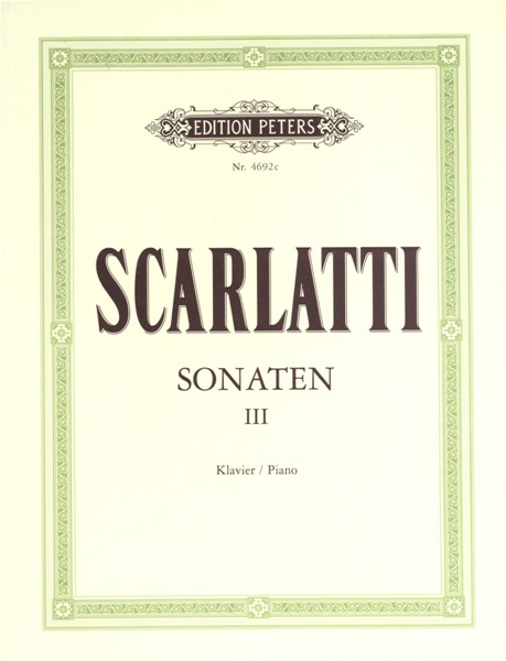 EDITION PETERS SCARLATTI DOMENICO - 150 SONATAS VOL.3 - PIANO