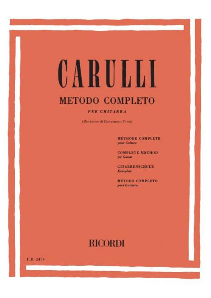 RICORDI CARULLI F. - METODO COMPLETO PER CHITARRA - GUITARE