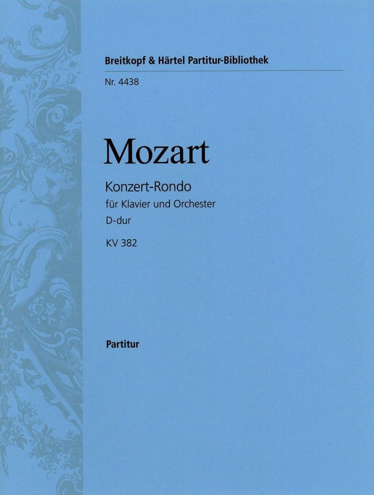 EDITION BREITKOPF MOZART WOLFGANG AMADEUS - KONZERT-RONDO D-DUR KV 382 - PIANO, ORCHESTRA
