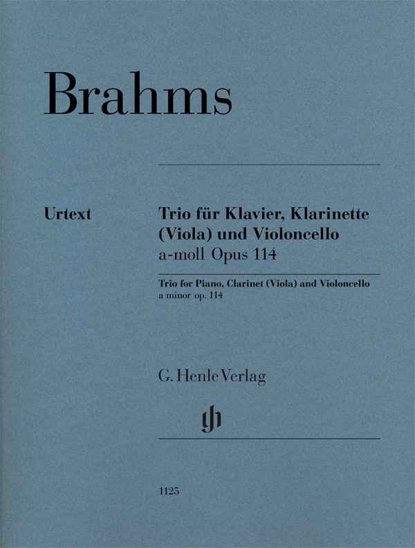 HENLE VERLAG BRAHMS J. - CLARINET TRIO A MINOR OP. 114 FOR PIANO, CLARINET (OR VIOLA) AND VIOLONCELLO