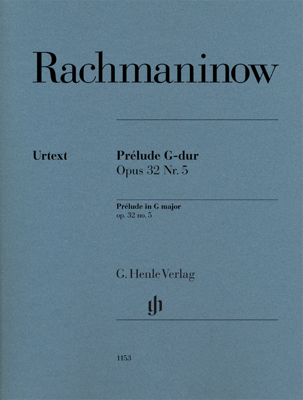 HENLE VERLAG RACHMANINOV S. - PRELUDE G-DUR OP.32 N°5 - PIANO
