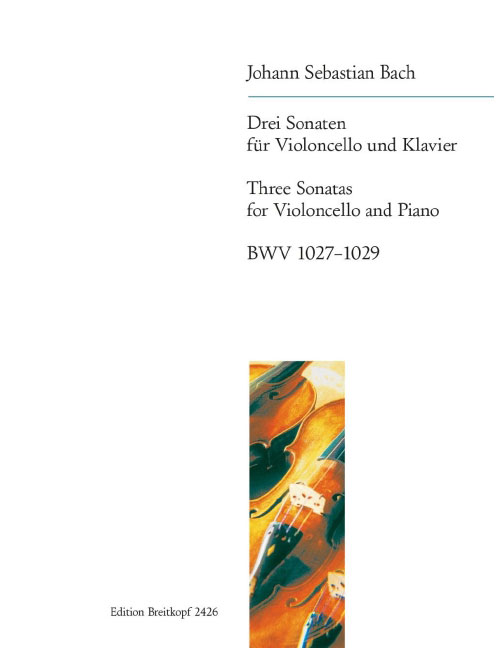 EDITION BREITKOPF BACH - 3 SONATAS BWV 1027-1029 BWV 1027-1029