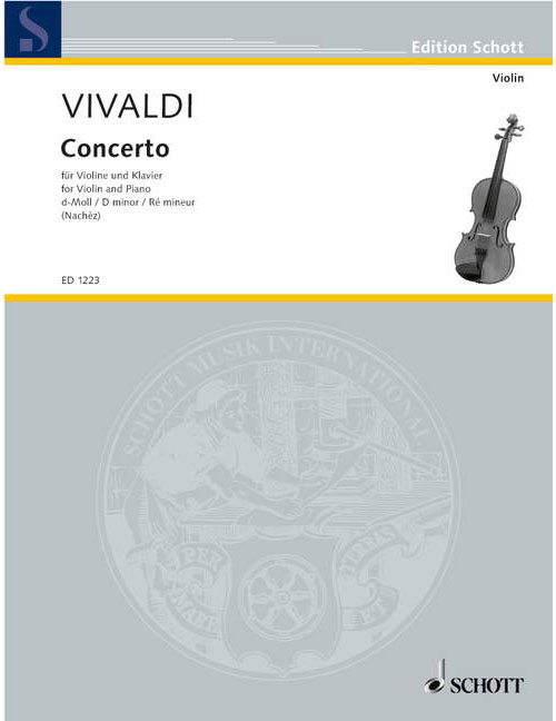 SCHOTT VIVALDI - CONCERTO IN D MINOR RV 244/PV 263 - VIOLON ET STRINGS