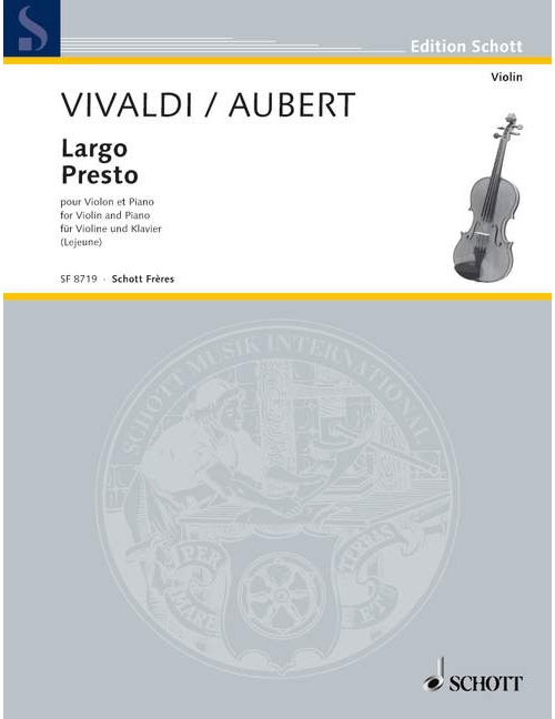 SCHOTT AUBERT - LARGO/PRESTO NO. 5 - VIOLON ET PIANO