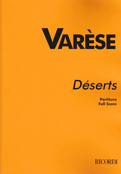 RICORDI VARESE E. - DESERTS - PERCUSSIONS - BACCALAUREAT 2012