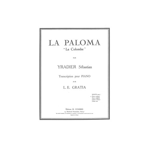 COMBRE YRADIER - LA PALOMA - PIANO