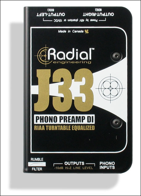 RADIAL J33 DI ACTIVE PHONO PREAMP