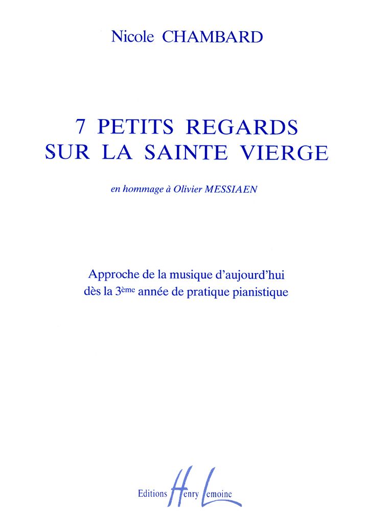 LEMOINE CHAMBARD - PETITS REGARDS STE-VIERGE (7) - PIANO