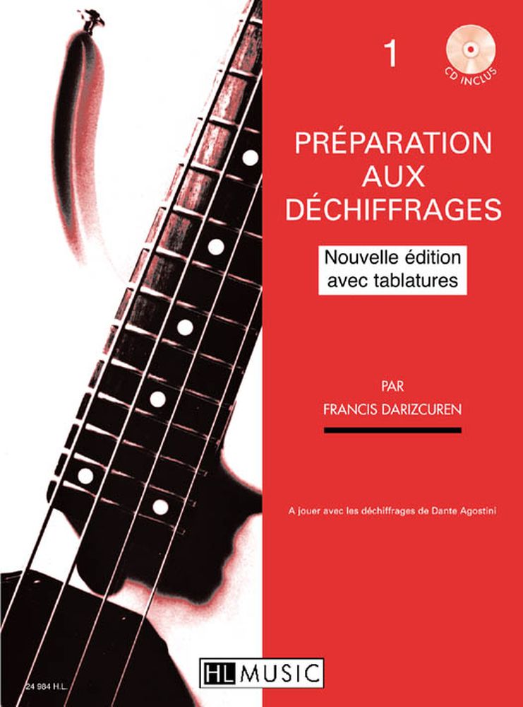 LEMOINE DARIZCUREN FRANCIS - PREPARATION AU DECHIFFRAGE VOL.1 ET 2 + CD - GUITARE BASSE 