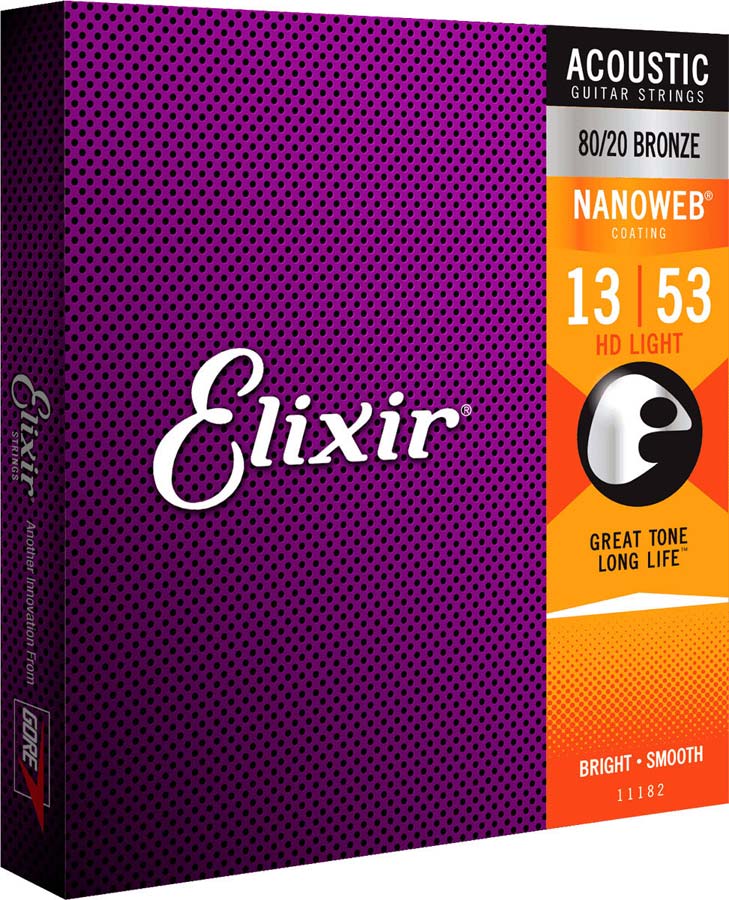 ELIXIR 11182 NANOWEB 80/20 BRONZE HD LIGHT 13-53