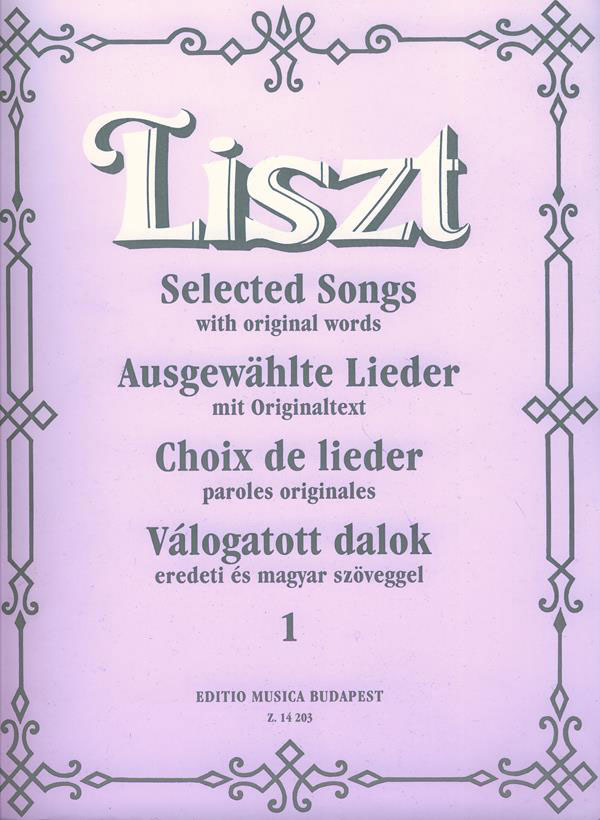 EMB (EDITIO MUSICA BUDAPEST) LISZT F. - SELECTED SONG VOL. 1 - HIGH VOICE